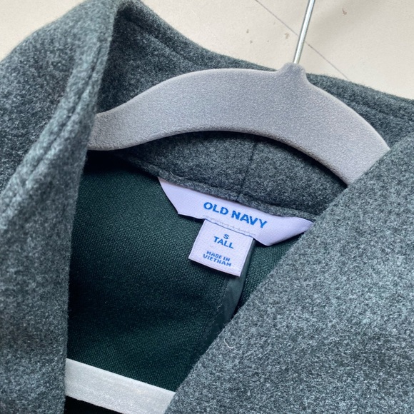 NWT Old Navy Long Women's Green Gray Coat Size Small Tall - Picture 3 of 10